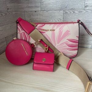 Michael Kors Electric Pink Crossbody with Tech Attachment